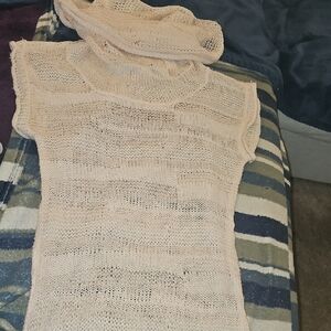 Britney Spears Candie's Soft Light Pink Cowl Neck Sweater Size M